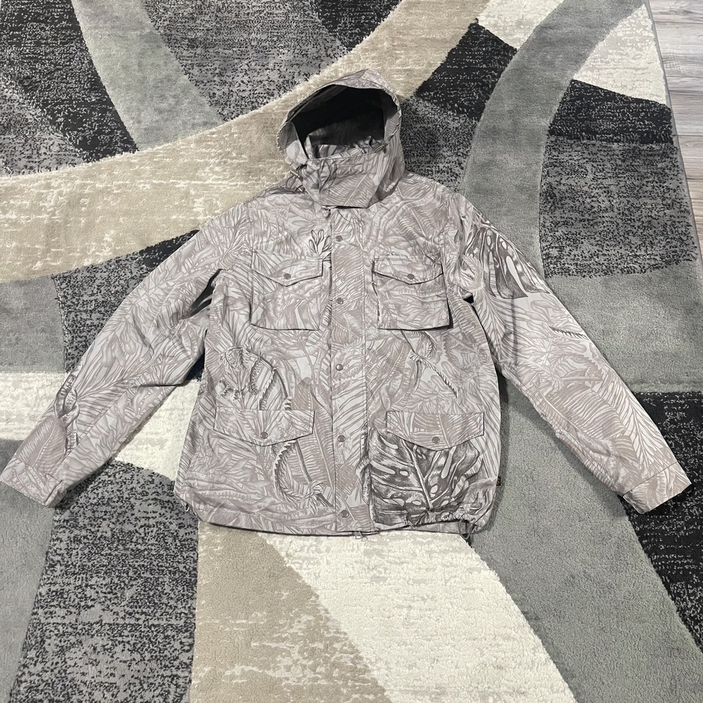 Alpha Industries Jacket Mens Medium Gray Botanic Camo Tactical M-65 Field Coat